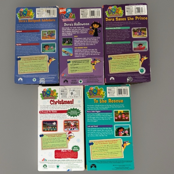 Lot of 5 Dora The Explorer Tapes (VHS) Halloween, Christmas, To The Rescue, Etc - Picture 2 of 2